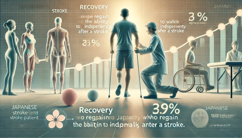 脳梗塞後に一人で歩けるようになるまで回復する人の割合やその期間は？